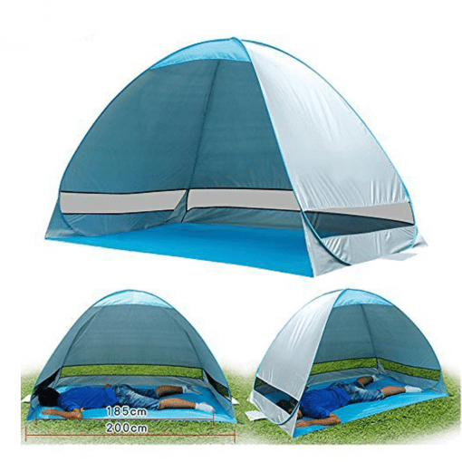 UV-protective automatic opening tent